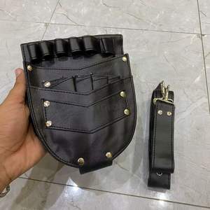 Tablier de Barbier Multi-Compartiments Professionnel en Cuir Noir avec Pochette à Ciseaux – Ceinture Porte-Outils pour Coiffeur – Fabricant Personnalisé - Product Image 3