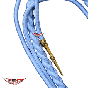 <b>Braided</b> Blue Aiguillette Officers Shoulder Aiguillette <b>Cord</b> Metallic <b>Cord</b> Metallic Golden Tip - Product Image 5