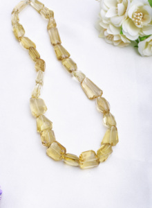 ลูกปัดควอตซ์เบียร์ธรรมชาติทรงเหลี่ยมขนาด 16 นิ้ว สำหรับทำเครื่องประดับอัญมณีชั้นดี - Product Image 5