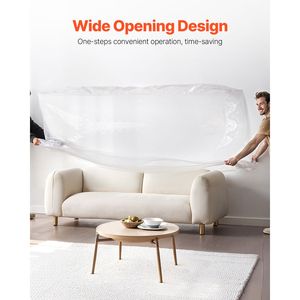 Copertura per Divano in Plastica Trasparente Resistente, Spessore 4 Mil, Copertura per Trasloco Resistente all'Usura con Design ad Ampia Apertura, Coperture per Mobili - Product Image 5
