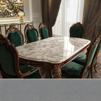 Ensemble table à manger rustique contemporaine de luxe Table à manger antique pliable pour expérience culinaire de luxe