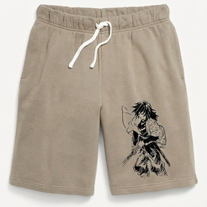 Shorts Bermuda pour Homme en Khaki Uni, Écologiques, Respirants, avec Cordon de Serrage à la Taille, Style Casual - Product Image 1