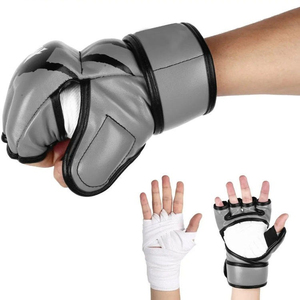Gants de boxe en cuir pour adultes, gants d'entraînement MMA, sangle de poignet réglable, équipement d'arts martiaux antidérapant - Product Image 5