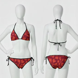 Bikini con Estampado de Sublimación de Aspecto Sin Costuras para Mujer - Product Image 1