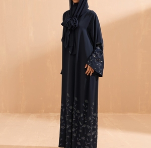 Abaya Saudí Tradicional Islámica de Alta Calidad para Mujer, Diseño Dubai, Primavera, Poliéster Transpirable, Largo hasta el Tobillo, Corte Musulmán - Product Image 3