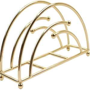 ที่ใส่กระดาษเช็ดปากแบบตั้งโต๊ะ ดีไซน์หรูหรา สีทอง ทำจากโลหะ เป็นมิตรกับสิ่งแวดล้อม เหมาะสำหรับงานแต่งงาน โรงแรม ร้านอาหาร ตกแต่งโต๊ะอาหาร สไตล์อเมริกัน - Product Image 2