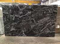 Granit Black Forest Poles Halus Lembaran Besar Ubin Batu Alam Premium Modern untuk Villa Hotel Kantor Meja Dapur Ruang Tamu