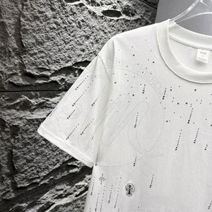 Nouveaux t-shirts d'été pour hommes, manches courtes, en coton, avec strass, pour adultes, vente en ligne - Product Image 4