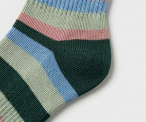 Calcetines de Mujer a Rayas Multicolor, Tejidos, Transpirables, para Uso Diario, Primavera, Longitud Estándar - Product Image 6