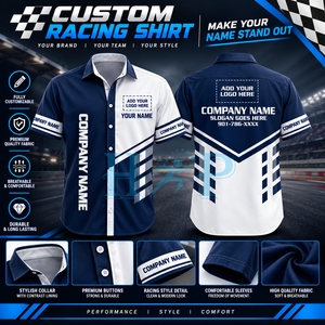 Chemise de sport respirante de haute qualité, personnalisée pour le motocyclisme, à manches courtes, avec impression personnalisée pour le personnel de box. - Product Image 2