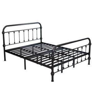 Foldable Linen Full Size OEM/ODM Modern Metal <b>Black</b> Frame Smart <b>Bed</b> Vietnam-Made Luxury Design Up-holstered <b>Bed</b> 19.6kgs/21.8kgs - Product Image 3