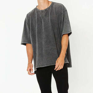 T-shirts pour hommes multicolores, nouveau style, couleur noire, épaules tombantes, respirants, anti-rétrécissement, pour adultes. - Product Image 4