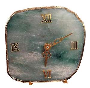 Horloge de table de luxe en résine d'agate faite à la main, moderne, étanche, surdimensionnée, avec veilleuse, pour mariage, retraite, décoration intérieure, salle à manger - Product Image 1
