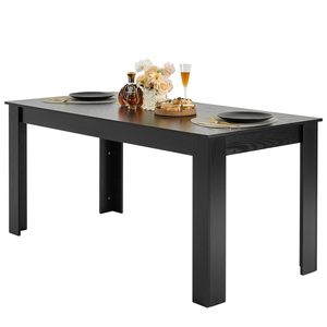 Modern 63-Inch Rectangle Dining Table <b>Large</b> Wood Conference <b>Desk</b> for 4-6 People Supporting 'fo' Furniture - Product Image 2