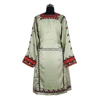 Robe Kuchi artisanale ethnique tribale Balochi authentique BDR016, robe bohème unique, robe vintage artisanale bohème Banjara Balochi
