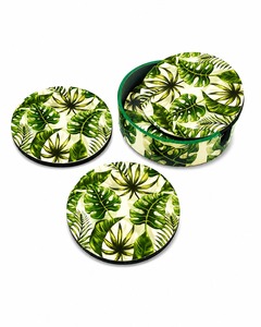 Juego de posavasos de MDF premium con atractiva ilustración floral para decoración de mesas de comedor de lujo. - Product Image 6