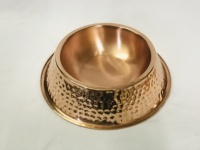 Exclusif martelé en cuivre pur bol pour animaux de compagnie personnalisé design luxueux en gros Cuivre bol pour animaux de compagnie pour chiens et chats