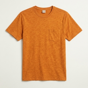 T-shirt décontracté pour homme à col rond, coupe droite, épaules tombantes, 100 % coton 220 g, couleur unie, lourd, écologique et respirant - Product Image 4