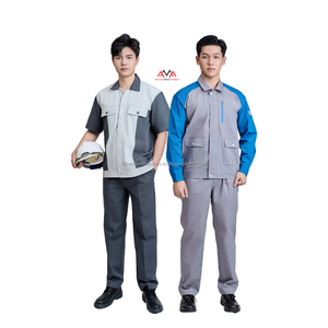 ชุดทำงานเชื่อมคุณภาพสูง ชุดทำงานสั่งทำพิเศษ เสื้อแจ็คเก็ต/กางเกงนิรภัยสำหรับโรงงาน ชุดสไตล์คนงาน - โรงงาน FMF MOQ ต่ำ - Product Image 1