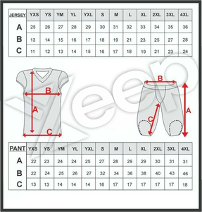 Uniforme de Fútbol Americano Personalizado XEEP Transpirable XC-AFU-30 para Hombre Adulto, Poliéster 100% con Impresión por Transferencia de Calor de Alta Calidad - Product Image 5