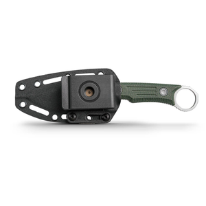 Cuchillos de Caza de Hoja Fija con Mango Verde Texturizado, Anillo de Agarre para el Dedo y Funda Protectora para Cinturón, para Uso en Campamentos y Senderismo al Aire Libre - Product Image 3