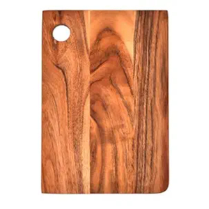 Planche à découper en bois d'acacia massif de qualité supérieure avec trou de suspension, écologique, réversible, pour cuisine et boucherie, en promotion - Product Image 3