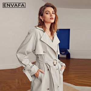 Gabardina Cortavientos Personalizada, Larga, Casual, con Botones, Doble Abotonadura, Impermeable, Transpirable, Ligera y Ecológica, Estilo Safari - Product Image 4