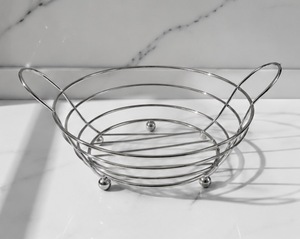 wire fruit <b>basket</b> High Quality Metal Iron Fruit <b>Basket</b> <b>Handles</b> Eco-Friendly Design Simple Food Storage Multi-Color Customizable - Product Image 2