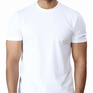Custom Wholesale <b>White</b> T-Shirt Plain 100% Cotton Crewneck Men Short Sleeve T-Shirt Casual Style Private Label OEM ODM T-shirt - Product Image 6