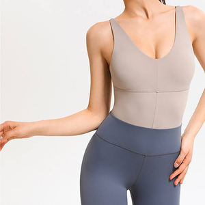 Nuevo Conjunto de Yoga para Mujer, Transpirable, de Alta Calidad, 2 Piezas, Poliéster Sin Costuras, Servicio OEM Personalizado - Product Image 3