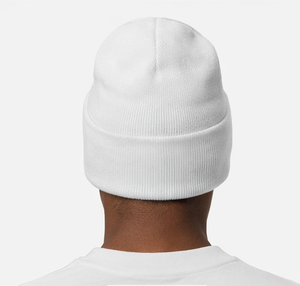 Nuevo Gorro de Punto Blanco Liso Bordado al por Mayor, Gorro de Invierno de Alta Calidad con Borde Plegado para Hombre y Mujer - Product Image 3