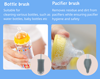 Brosse de nettoyage 2 en 1 pour éponge et épurateur électrique multifonctionnelle et portable pour la cuisine.
