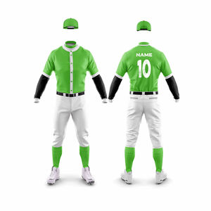 Maillot de baseball personnalisé OEM, coton, sublimation, logo brodé, uniforme de baseball pour hommes, dernier design - Product Image 2