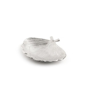 Aluminium Silver Color <b>Vanity</b> Tray With Premium Quality Customized Size Leaf Dish Tray For <b>Table</b> Top Accessories - Product Image 1