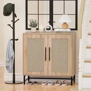Vietnam Manufacturer Storage Cabinet Handmade Natural Rattan Door Waterproof Panels For Kitchen Living Room Bedroom Cabinet