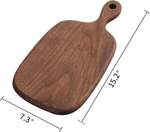 Planche à découper en bois de forme personnalisée avec poignée, design rectangulaire, pour usage domestique en cuisine, vaisselle, planche à découper. - Product Image 6