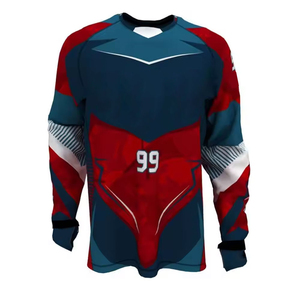 Camiseta de Paintball Sublimada de Venta Caliente, Fabricada en Fábrica, Ligera, con Cuello en V, Color Personalizado, Impresiones Personalizadas - Product Image 1