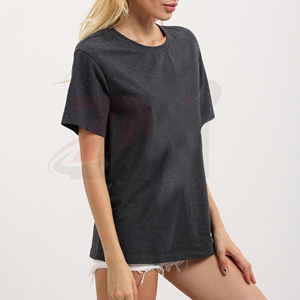 Fashion Women's Short Style T Shirt Custom Acid Washed Cotton <b>Round</b> Neck Short Sleeve Breathable T-shirt Wholesale women's - Product Image 2