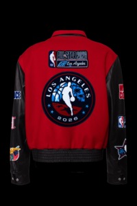All-<b>Star</b> 2026 Wool & Leather Varsity <b>Jacket</b> Red Black - Product Image 2