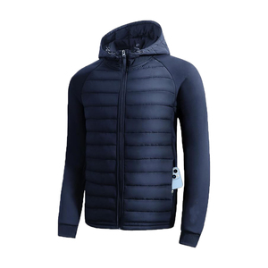 Chaqueta Acolchada con Capucha para Hombre, Cierre de Cremallera, Resistente al Viento, Color Sólido Informal, Relleno de Poliéster, Corte Regular, Ropa de Abrigo para Otoño - Product Image 3