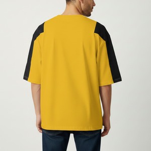 T-shirt Oversize Homme en Coton Premium Épais Streetwear Coupe Décontractée Épaules Tombantes Mode Décontractée Vente en Gros OEM ODM - Product Image 5