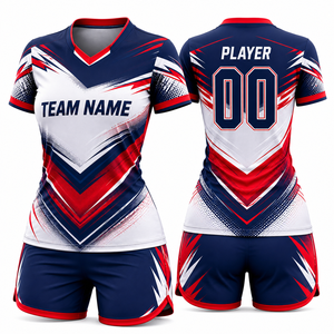 Conjunto de Uniforme de Fútbol Personalizado para Mujer, Jersey y Pantalones Cortos Ligeros Sublimados, Fabricante de Equipaciones Personalizadas - Product Image 1