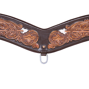 Collar de pecho Western Tripping con flecha de flor silvestre y correas de cuero crudo - Product Image 2