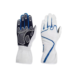 Gants de course automobile en cuir personnalisés en gros, antidérapants, respirants, avec fermeture auto-agrippante, pour mécaniciens, conduite, sécurité au travail, karting - Product Image 1