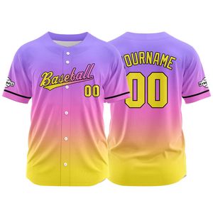 Camiseta de béisbol personalizada al por mayor con botones, uniforme sublimado, ropa deportiva transpirable que absorbe la humedad para equipos deportivos. - Product Image 3