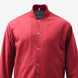 Veste Letterman unisexe rouge vintage en laine brodée de chenille personnalisée OEM vente en gros vêtements de ville baseball et collège - Product Image 2