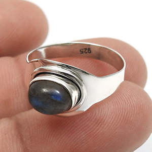 New Trending Design <b>Ring</b> In 925 Sterling Silver Natural <b>Labradorite</b> Gemstone Bohemian Jewelry For Women Perfect Gift For He & He - Product Image 1