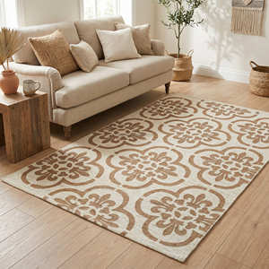 Alfombra Redonda de Algodón con Estampado de Mandala de 4' para Rincón de Meditación, Sala de Estar y Dormitorio de Estilo Bohemio - Product Image 2