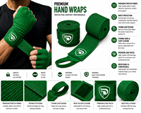 DUMELA INTERNATIONAL Bandages de boxe personnalisés avec logo et couleur sur mesure, de haute qualité, respirants, durables et élastiques pour l'entraînement MMA