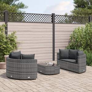 Ensemble de 5 canapés de patio gris, ensembles de jardin élégants - Product Image 1